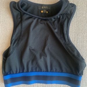 ALALA black and blue crop top, Small
